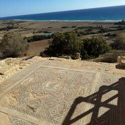 One of the mosaics at the archaeological park