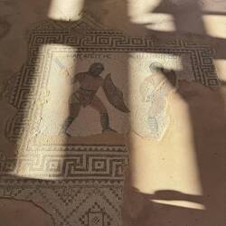 A mosaic of gladiators