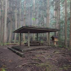 Schutzhütte mit Stempel