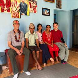 With PC Volunteer's host family after tika ceremony