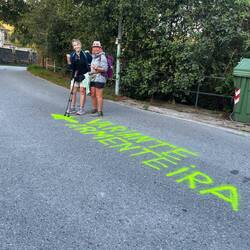 We were chatting and completely missed the sign. How could we?!