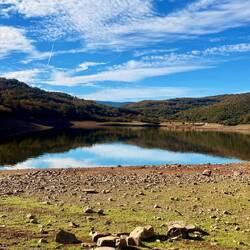 Posés au bord d'un joli lac pour la nuit 🥰 El embalse de Uzquiza