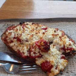 Überbackene Aubergine