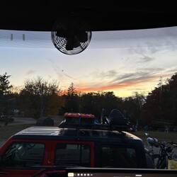 Nice sunset from the motorhome.