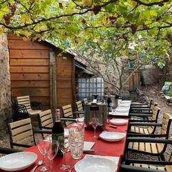 We had a delicious dinner of couscous and curried chickpeas.