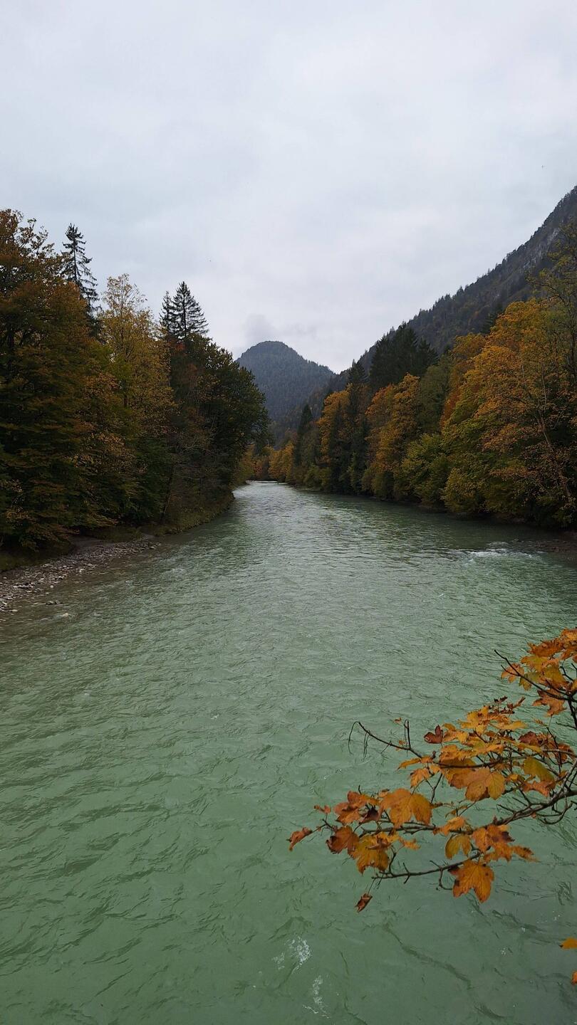 We crossed the river several times