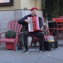 A very entertaining accordion player