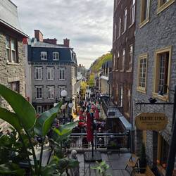 The view of Lower Town from our lunch table