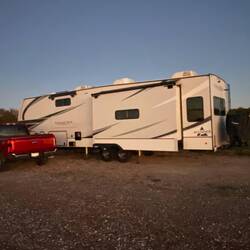 Unser Gespann in der Abenddämmerung