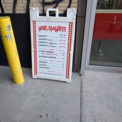 Mom's Spaghetti menu