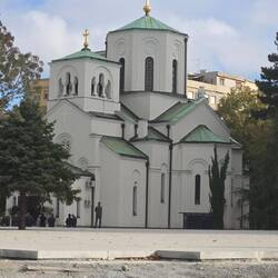 Temporary Church built until main church was finished. But never taken down