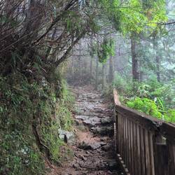 Nasse Steine hoch und runter