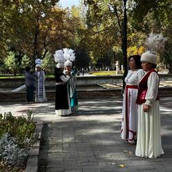 No clue what was going on here but their outfits are incredible