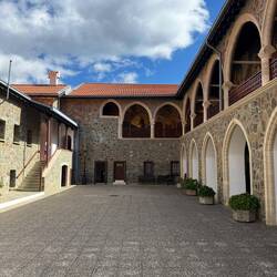 The monastery courtyard