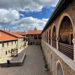 A shot of the courtyard from above