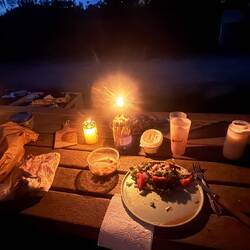 Et j'ai même eu droit à un dîner aux chandelles 🥰