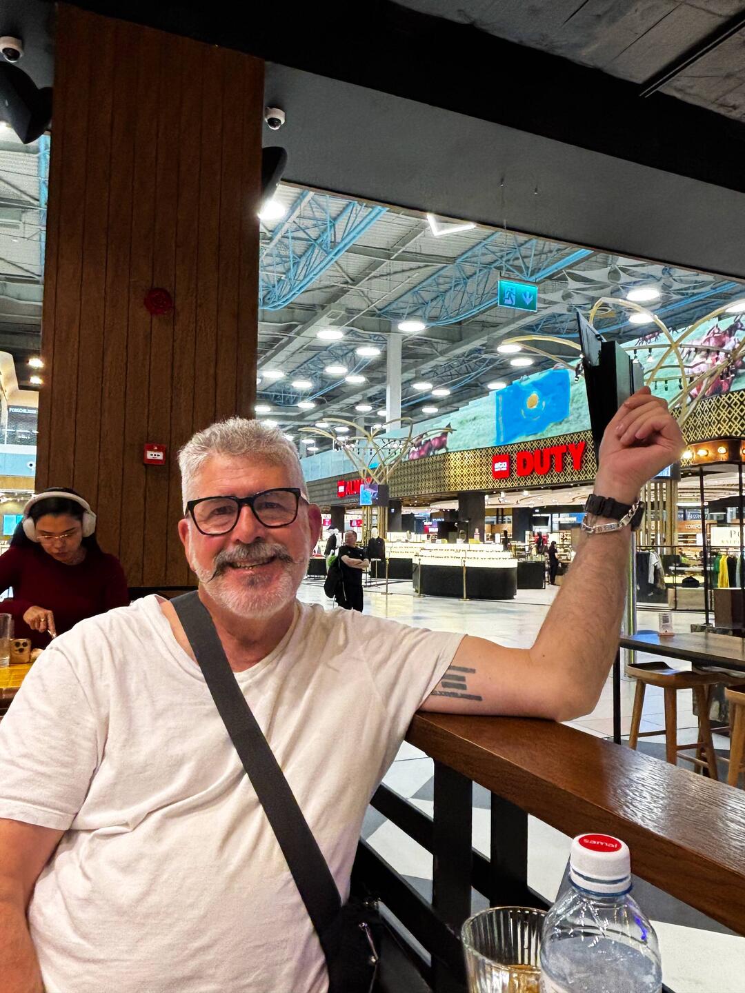 At the Almaty airport