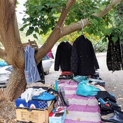 Stalletje met ouderwets linnengoed