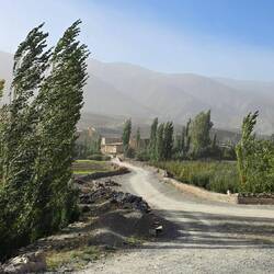 An incredible sand storm hit the high atlas for days reducing visibility and planting dust everywher