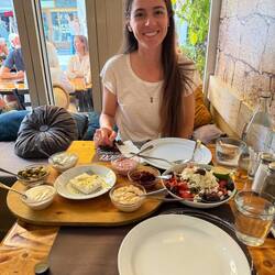 Our lunch/dinner on the Greek side. So much food!