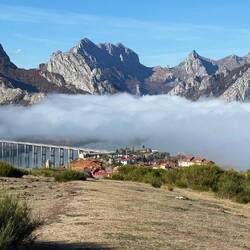 Riaño - noch im morgendlichen Nebel