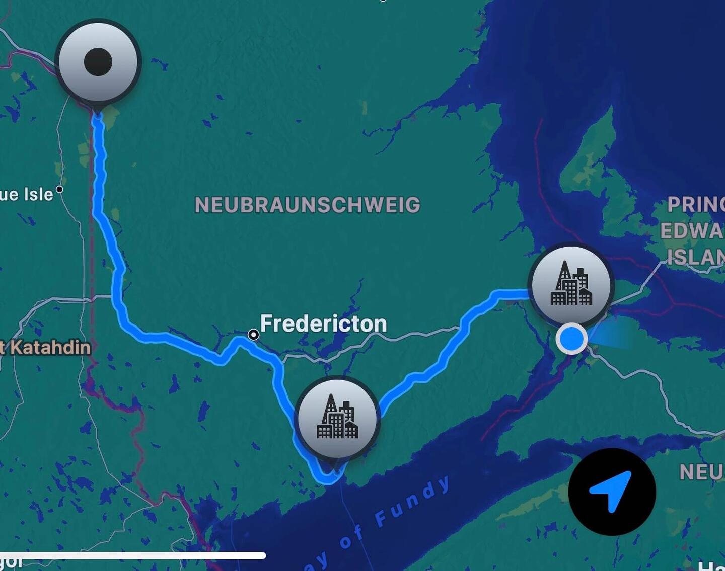 Heutige Fahrt