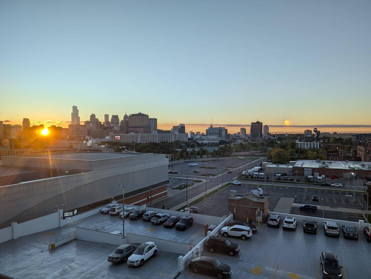 View from our Motor City Casino hotel room this morning.