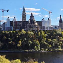 Back of the parliament buildings. So much construction going on
