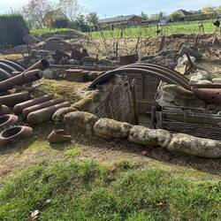 Trenches set up as they would have been in WW1. Not good if you are tall