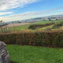 What the Germans would be seeing. Allied front line is where the white farm buildings are