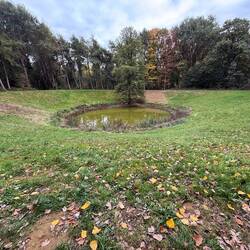 Crater from Caterpillar explosion