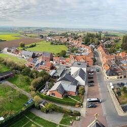 Panorama view. Note canola growing just outside of town