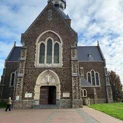Messines cathedral. The 11th century crypt was an aid post and has the tomb of Countess Adela
