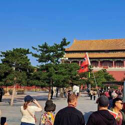After entering the initial gate you can't help but notice many men dressed in black.