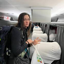 Der Moment des Ausstieges aus dem Bus in Arequipa. Fehlt Tanja hier schon etwas?