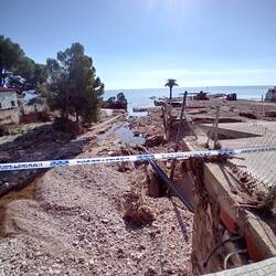 Zerstörungen durch die Sturzflut.