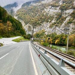 Enge Vergältnisse - Bahn und Strasse durch die Salzachschlucht - kein Platz für den Radweg