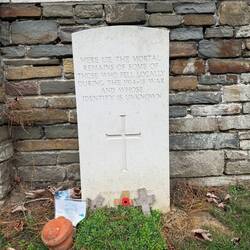 When they find pieces of bodies they bury them here