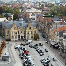 View from the Cloth Hall Tower looking at Menin Gate