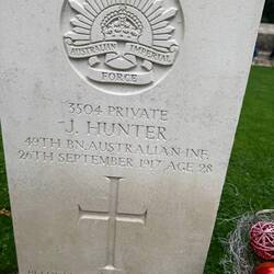 John Hunter's grave, his body was found in 2006