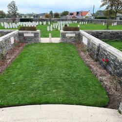 Polygon Wood Cemetery. Only small as the larger Buttes New British Cemetery is very close