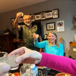 Capriaña toast and welcome by José Luis.