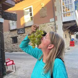 The lady at the restaurant gave me grapes right off their vines. Sweet and delicious!