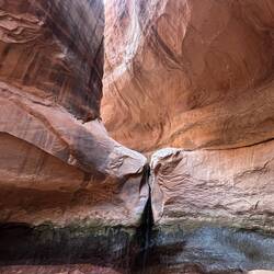 The waterfall. At one time this was underwater. Just a trickle running today.