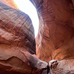 Looking up above the waterfall