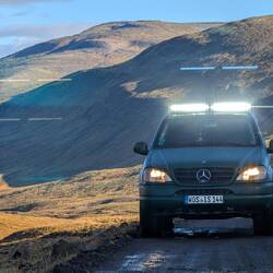 The additional headlights on top were absolutely great for driving at night.