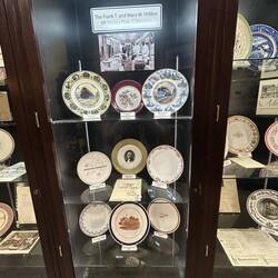 Selection of railroad dining car crockery
