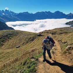 Und immer wieder das Nebelmeer unter uns!