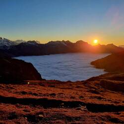 Ein traumhafter Sonnenuntergang ist uns gegönnt!