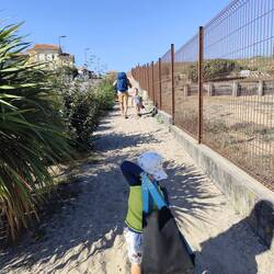 Auf dem Weg zum Strand ...